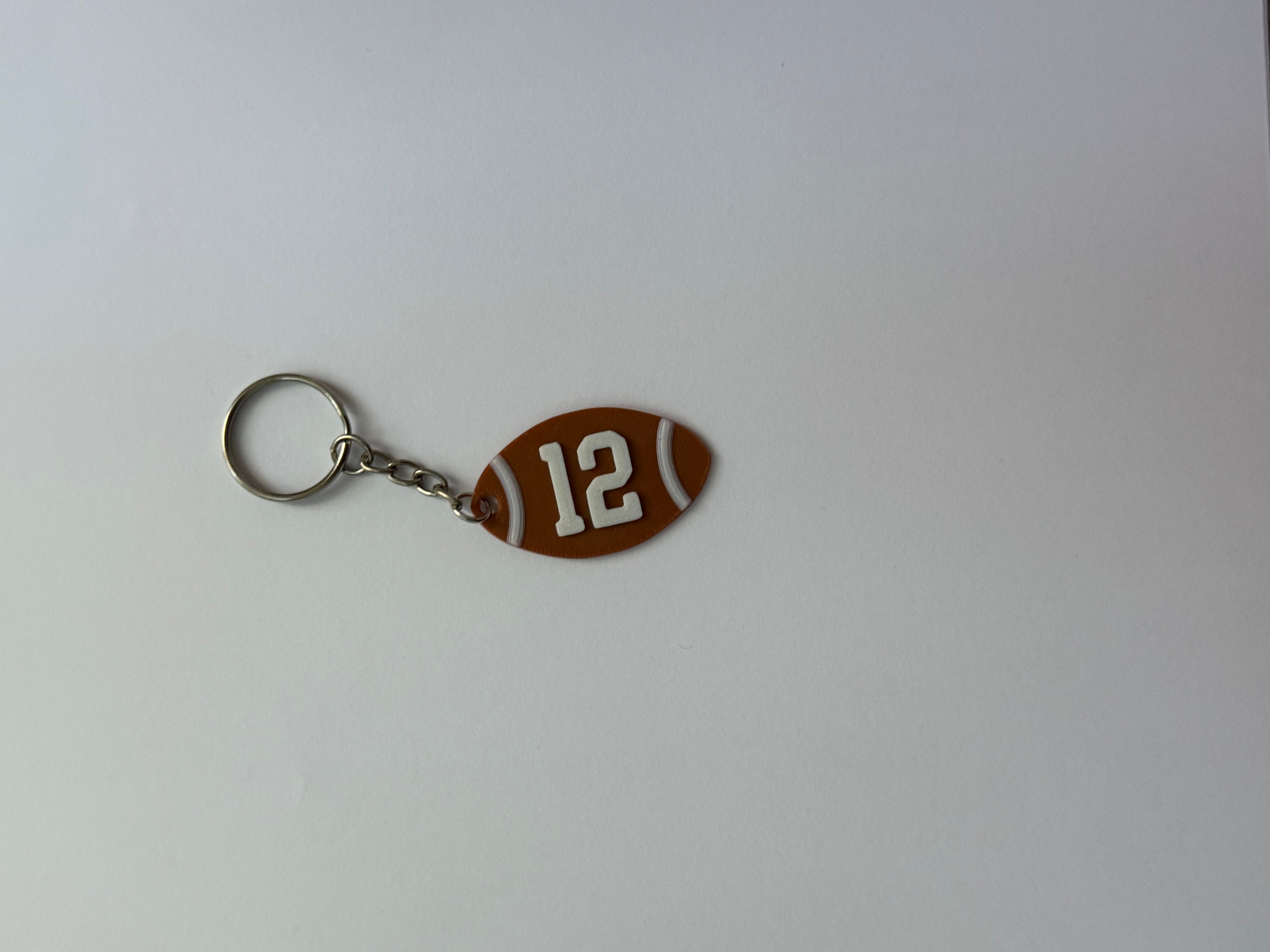 Custom Football Number Keychain